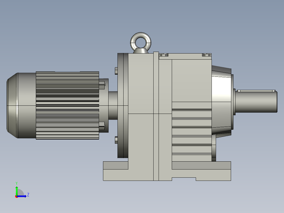 R97-21628-22-M1-0R97斜齿轮减速机左视图