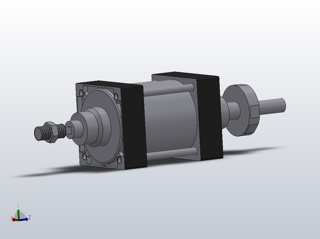 SIJ双轴复动行程可调型气缸SIJ100×1000-S-CS1U1主视图