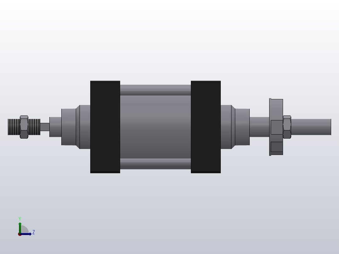 SIJ双轴复动行程可调型气缸SIJ100×1000-S-CS1U1左视图