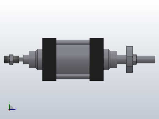 SIJ双轴复动行程可调型气缸SIJ100×1000-S-CS1U1左视缩略图