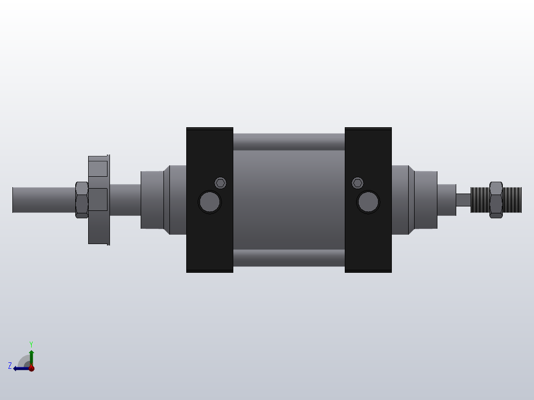 SIJ双轴复动行程可调型气缸SIJ100×1000-S-CS1U1右视图