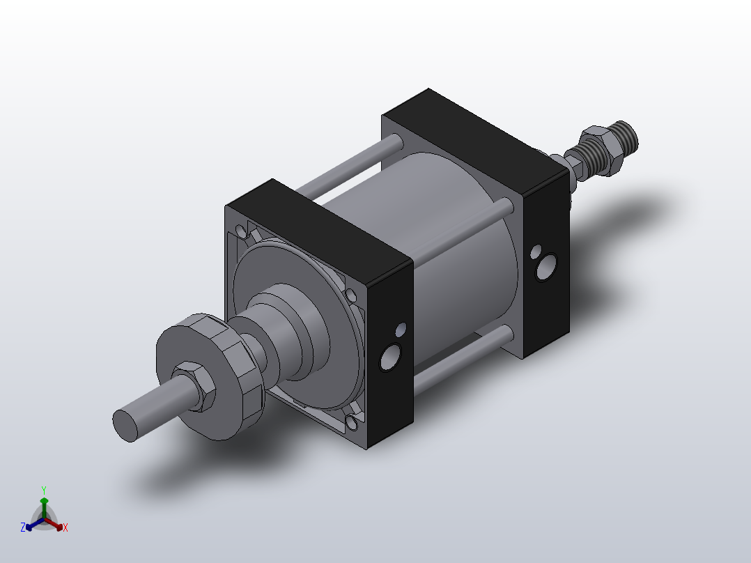 SIJ双轴复动行程可调型气缸SIJ100×1000-S-CS1U1正等轴测图