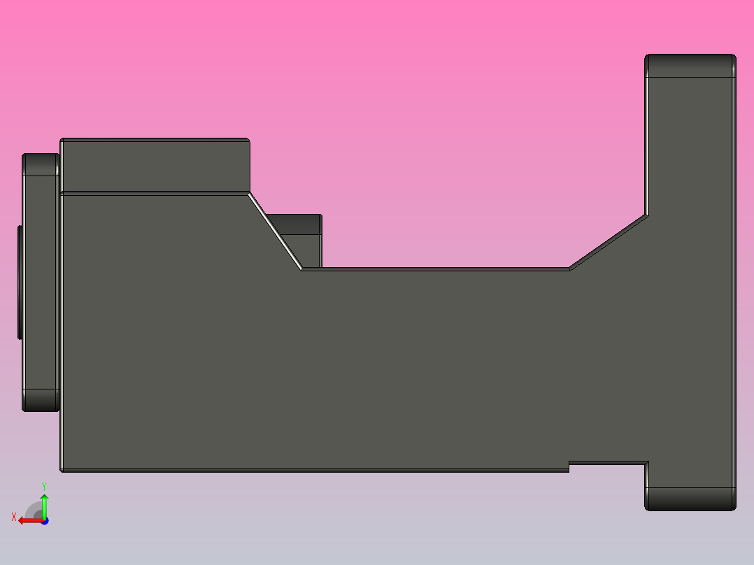 JST12系列电机安装座JST12-57后视图