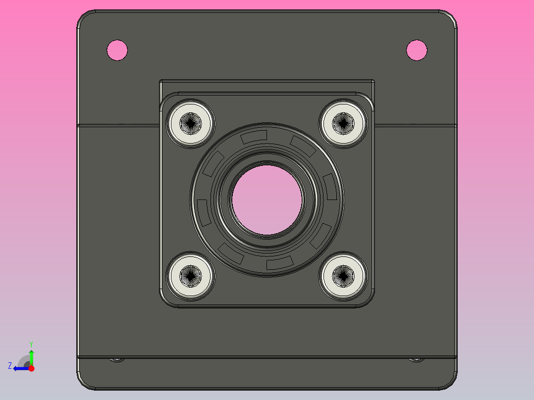 JST12系列电机安装座JST12-57右视图