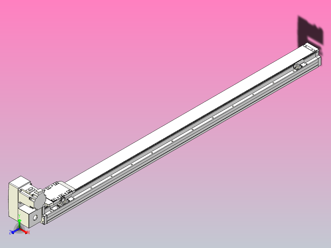 机器人皮带驱动直线轴TPA-GCB-80-P60-L1150-LU-M20-N3主视图