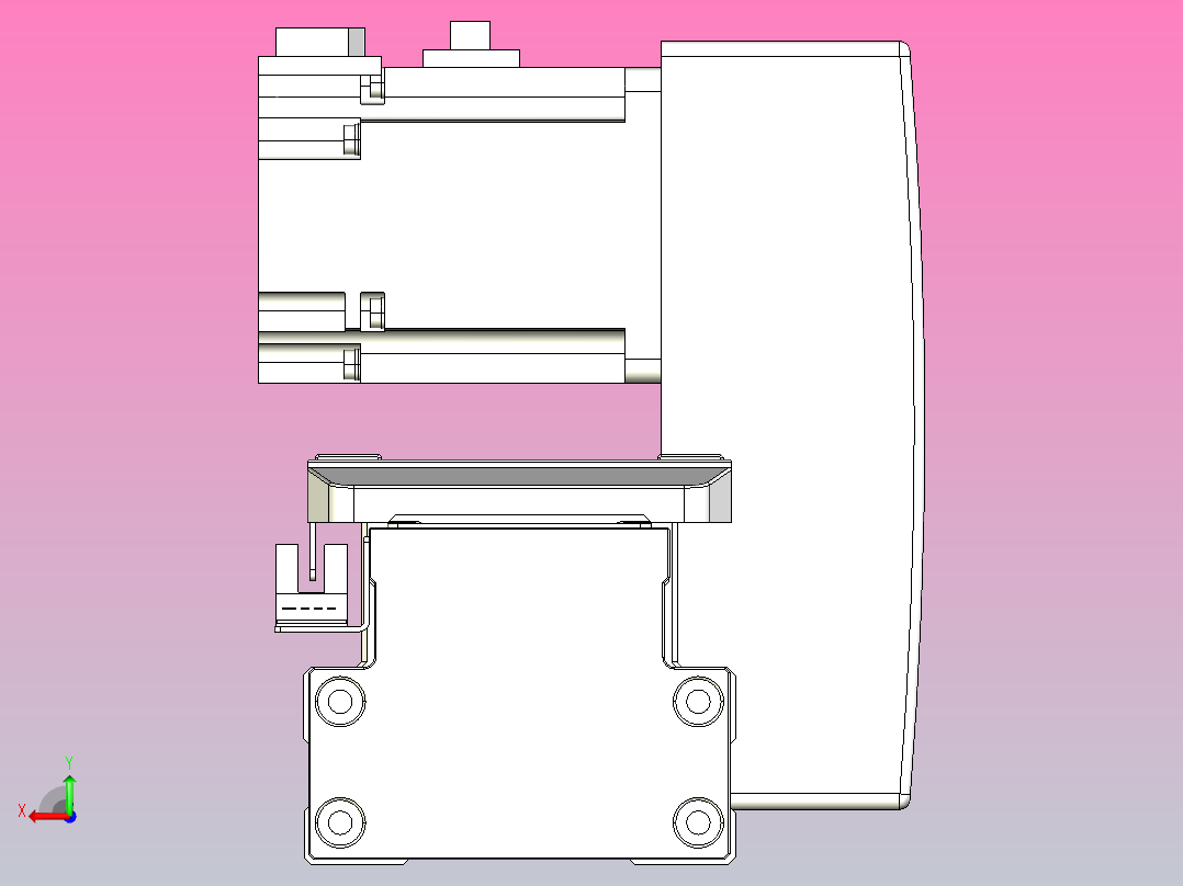 机器人皮带驱动直线轴TPA-GCB-80-P60-L1150-LU-M20-N3后视图