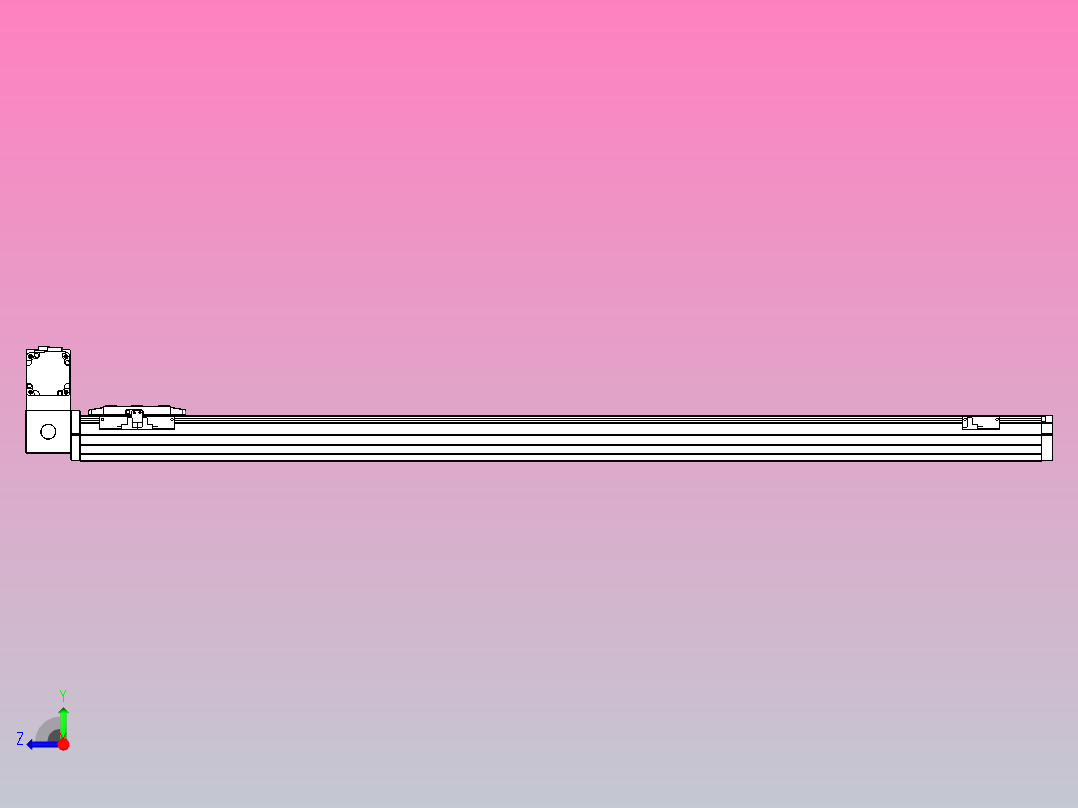 机器人皮带驱动直线轴TPA-GCB-80-P60-L1150-LU-M20-N3右视图