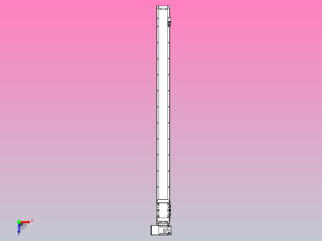 机器人皮带驱动直线轴TPA-GCB-80-P60-L1150-LU-M20-N3俯视图