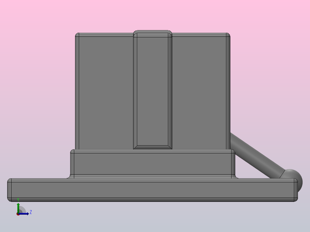 水平管虎钳左视图