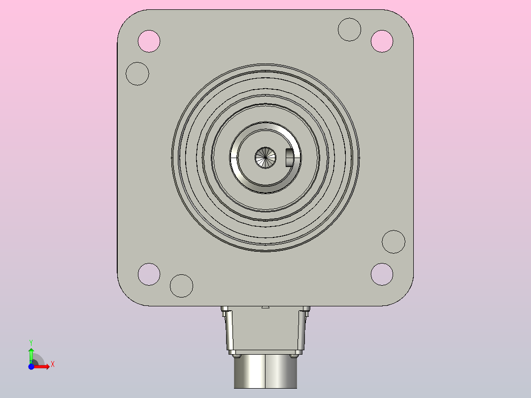 ECMA 400V马达机构-有刹车180框[ECMA-KX1820SS]台达前视图