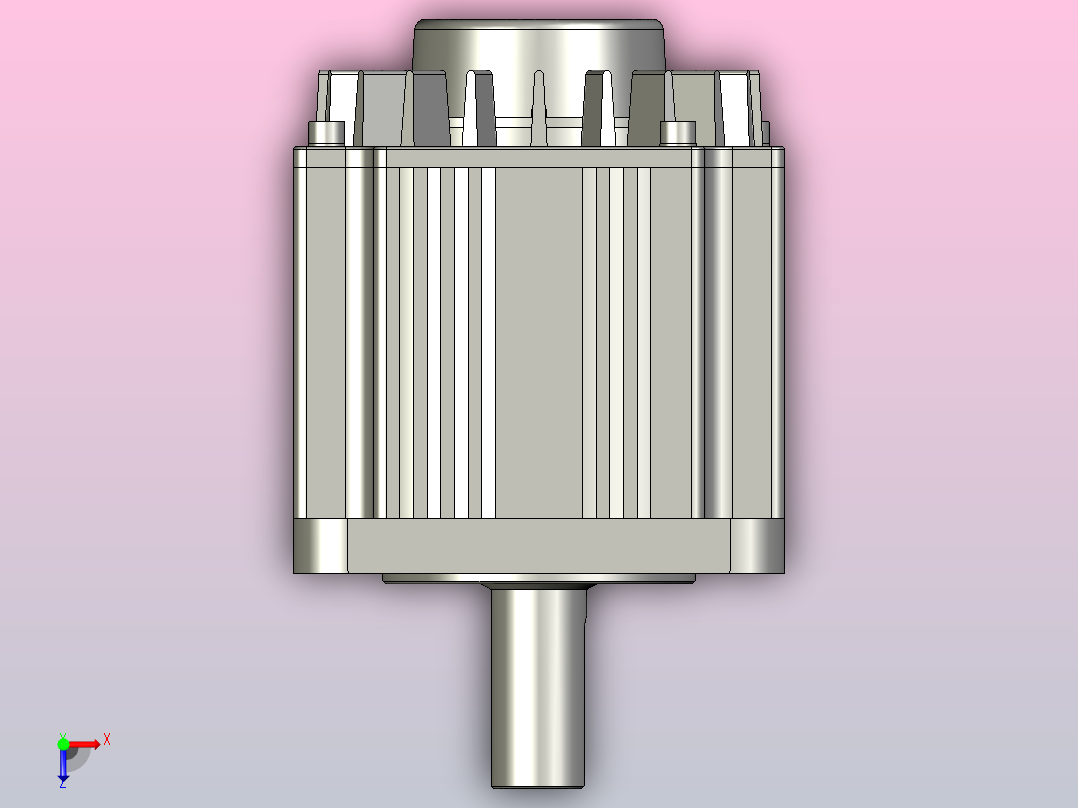 ECMA 400V马达机构-有刹车180框[ECMA-KX1820SS]台达俯视图