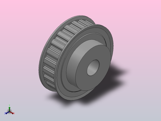 小凸缘型梯形齿同步带轮H型_SHDC-22-075-dc20-A