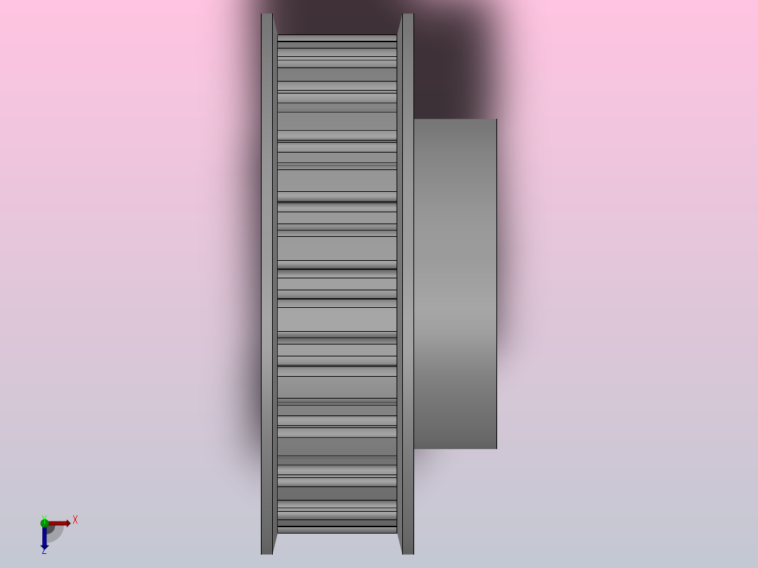 小凸缘型梯形齿同步带轮H型_SHDC-22-075-dc20-A俯视图