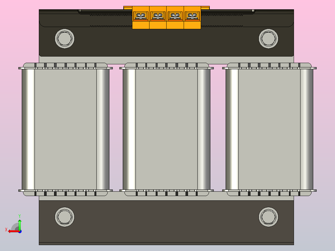 SG-1三相干式变压器三维模型202403后视图