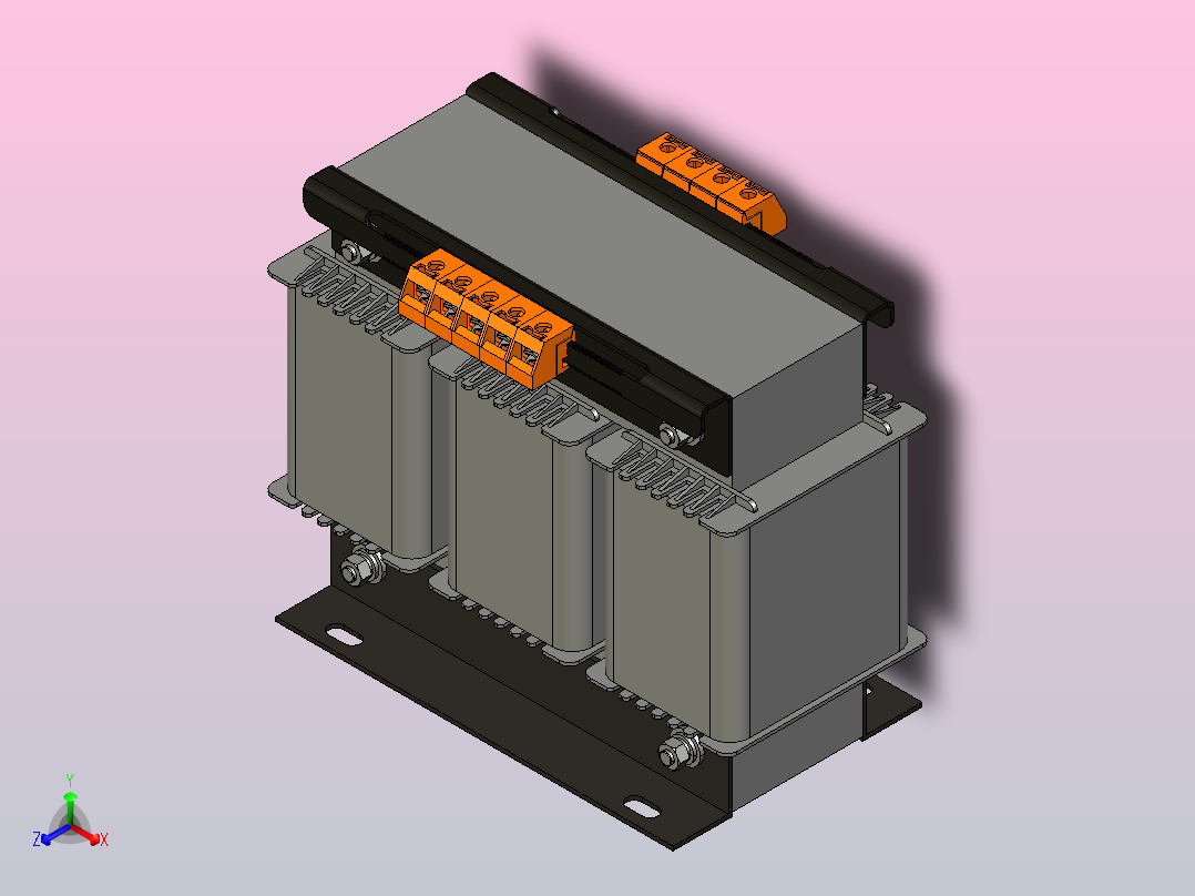 SG-1三相干式变压器三维模型202403正等轴测图