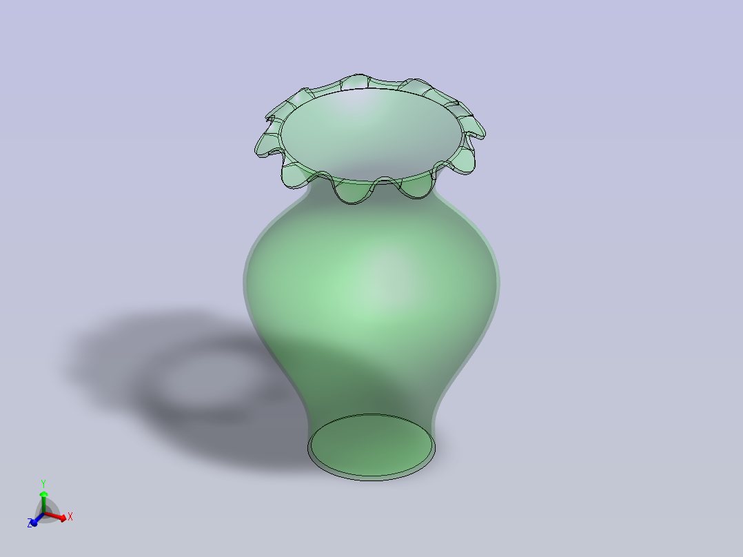 优雅现代的花瓶设计主视图