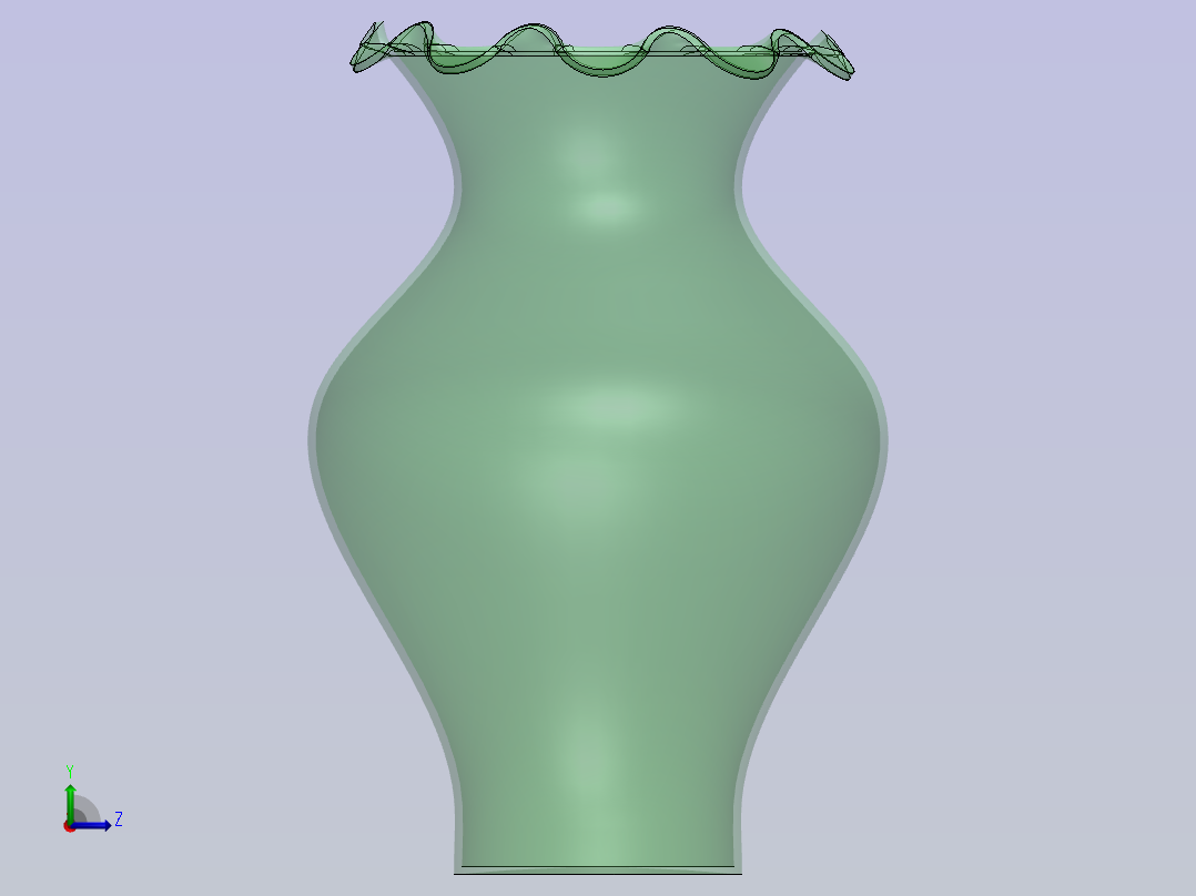 优雅现代的花瓶设计左视图