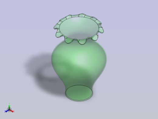 优雅现代的花瓶设计正等轴测缩略图