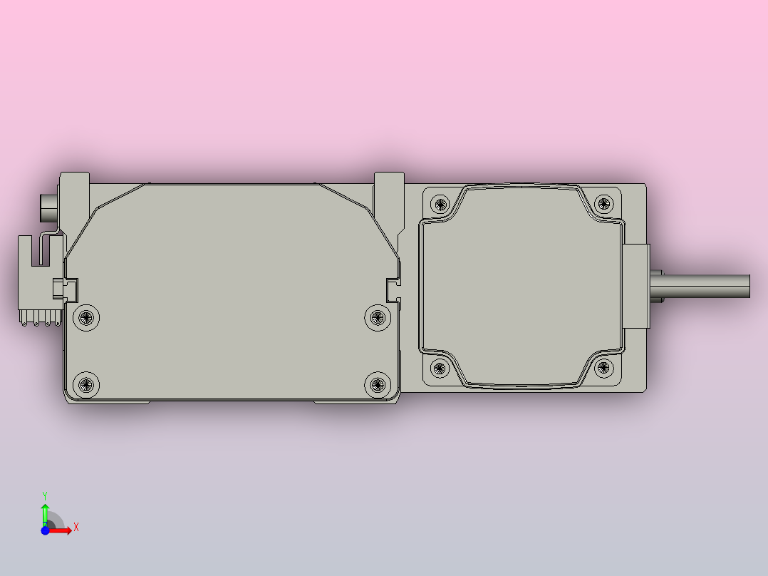 SYS12-BR-500-200W滚珠花健、支撑座、滚珠丝杠、交叉导轨、直线模组.STEP前视图