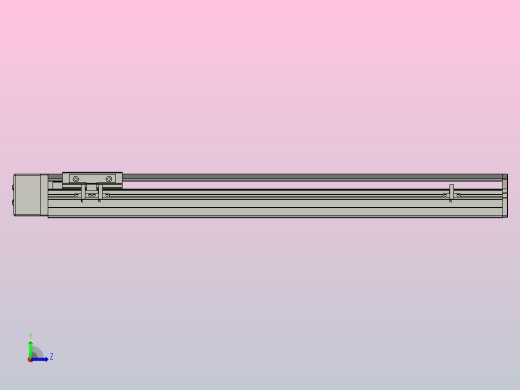 SYS12-BR-500-200W滚珠花健、支撑座、滚珠丝杠、交叉导轨、直线模组.STEP左视缩略图