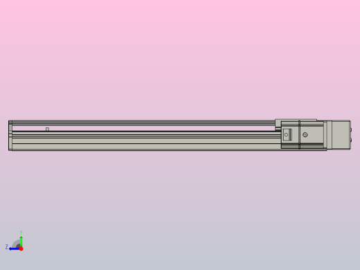 SYS12-BR-500-200W滚珠花健、支撑座、滚珠丝杠、交叉导轨、直线模组.STEP右视缩略图