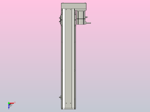 SYS12-BR-500-200W滚珠花健、支撑座、滚珠丝杠、交叉导轨、直线模组.STEP俯视缩略图