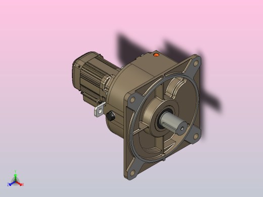 螺旋法兰齿轮电机0.4kW i=1200 GM-DF三菱电机