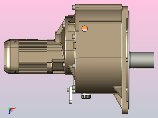 螺旋法兰齿轮电机0.4kW i=1200 GM-DF三菱电机俯视缩略图