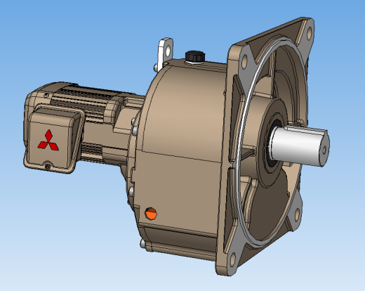 螺旋法兰齿轮电机0.4kW i=1200 GM-DF三菱电机缩略图