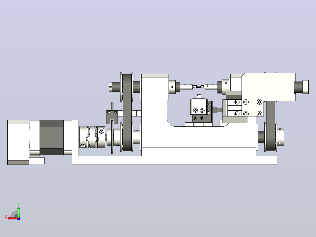 电机绕线机spindle-unit833-模型格式为 stp后视图