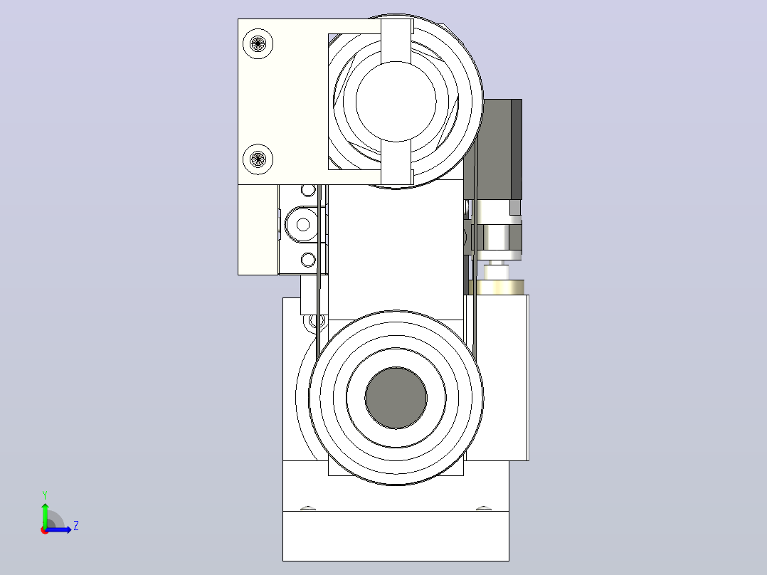 电机绕线机spindle-unit833-模型格式为 stp左视图