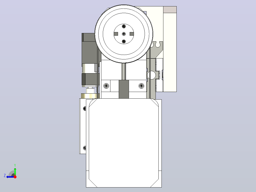 电机绕线机spindle-unit833-模型格式为 stp右视图