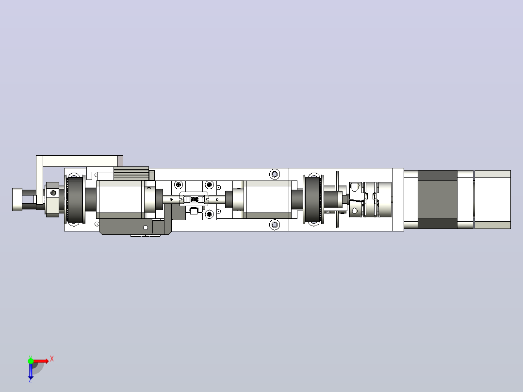 电机绕线机spindle-unit833-模型格式为 stp俯视图