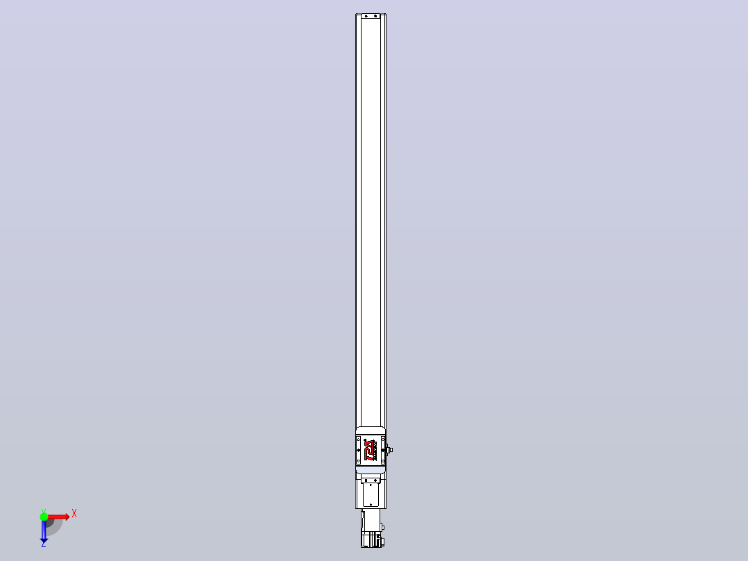 滚珠丝杠直线轴带导轨全封闭TPA-HCR-65S-1610C-L850-M-Y-P10-N3俯视图