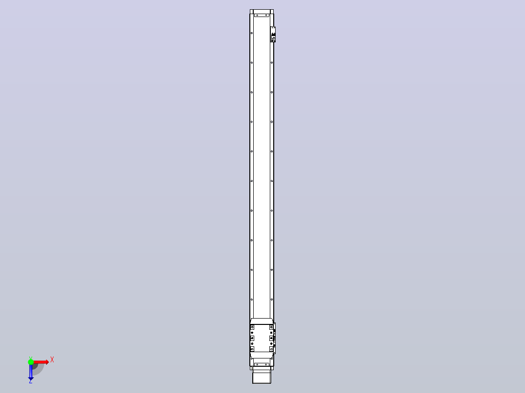 滚珠丝杠直线轴内置导轨TPA-GCR-80-1610C-L1000-MP-M40-N3俯视图