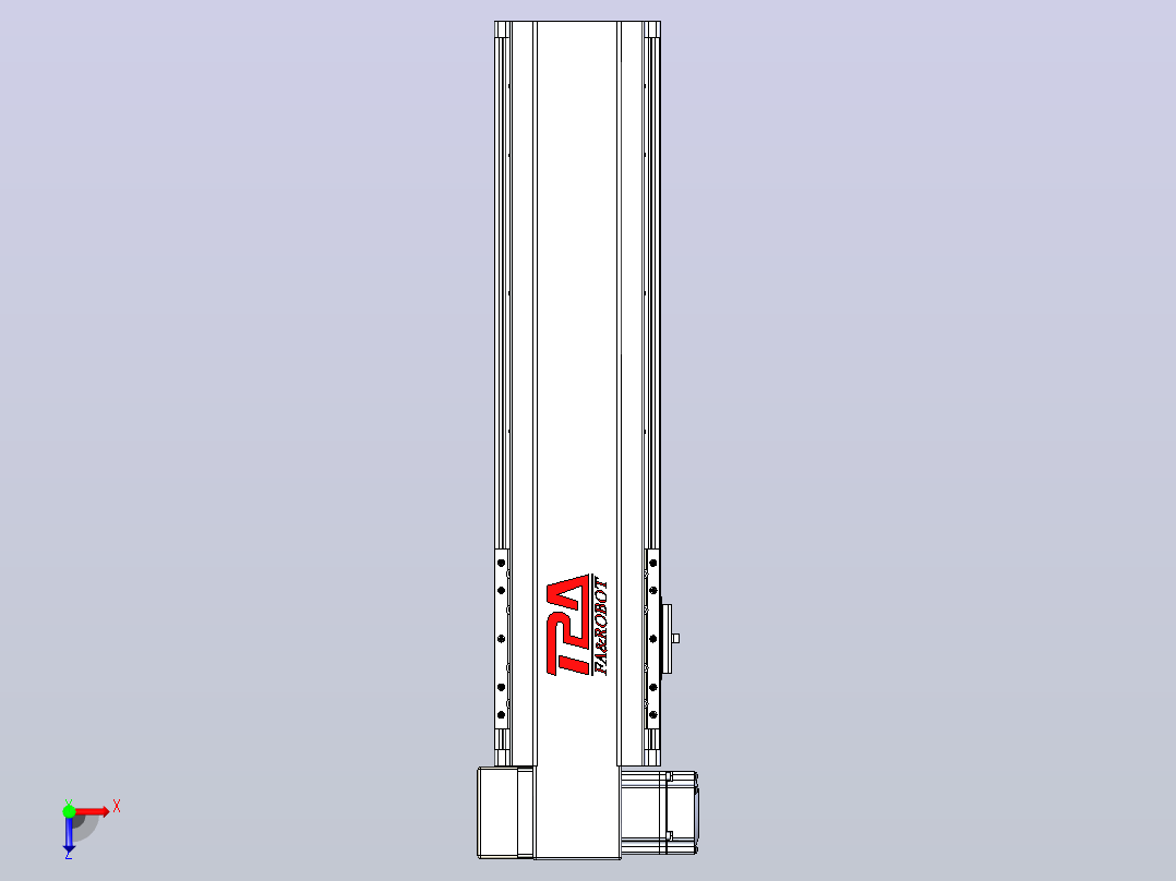 皮带直线轴半封闭可选导轨TPA-HNB-120D-110-L300-LP-Y-P40-N3俯视图