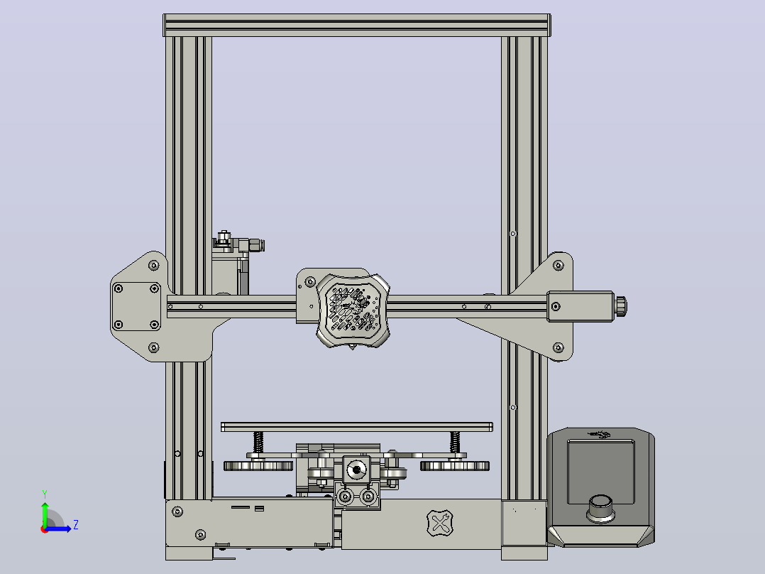 打印机模型Creality-Ender3-V2-rev4左视图