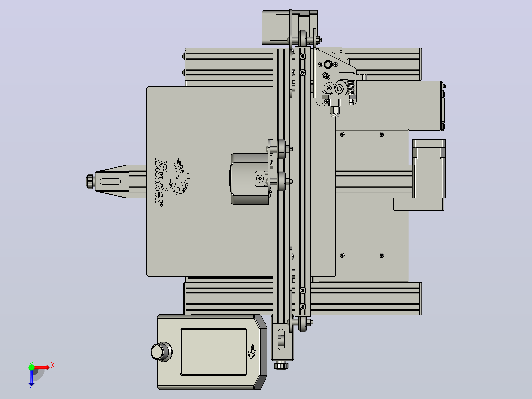 打印机模型Creality-Ender3-V2-rev4俯视图