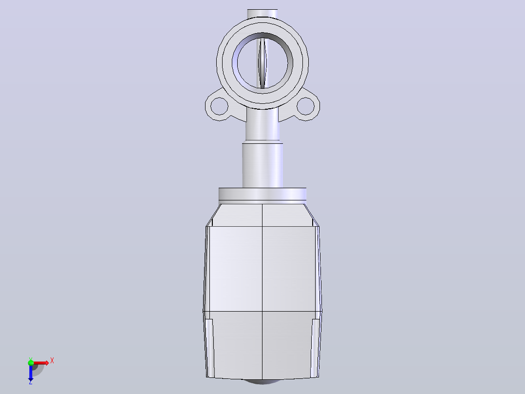 DN50-DN300气动蝶阀俯视图