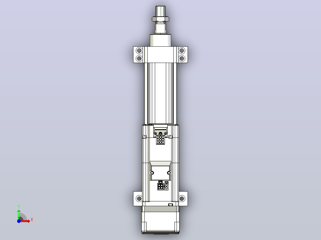 轻载电动缸TPA-ESR40-1210C-L100-MR-LB-W-P40-C3前视图