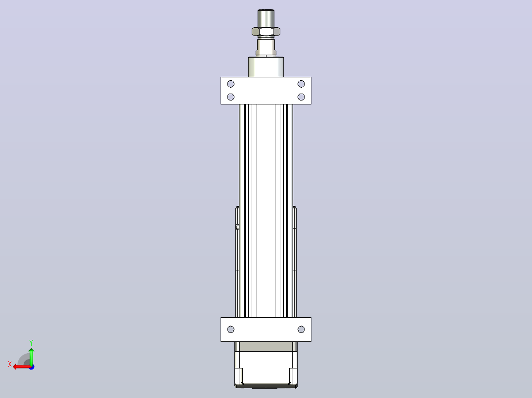 轻载电动缸TPA-ESR40-1210C-L100-MR-LB-W-P40-C3后视图