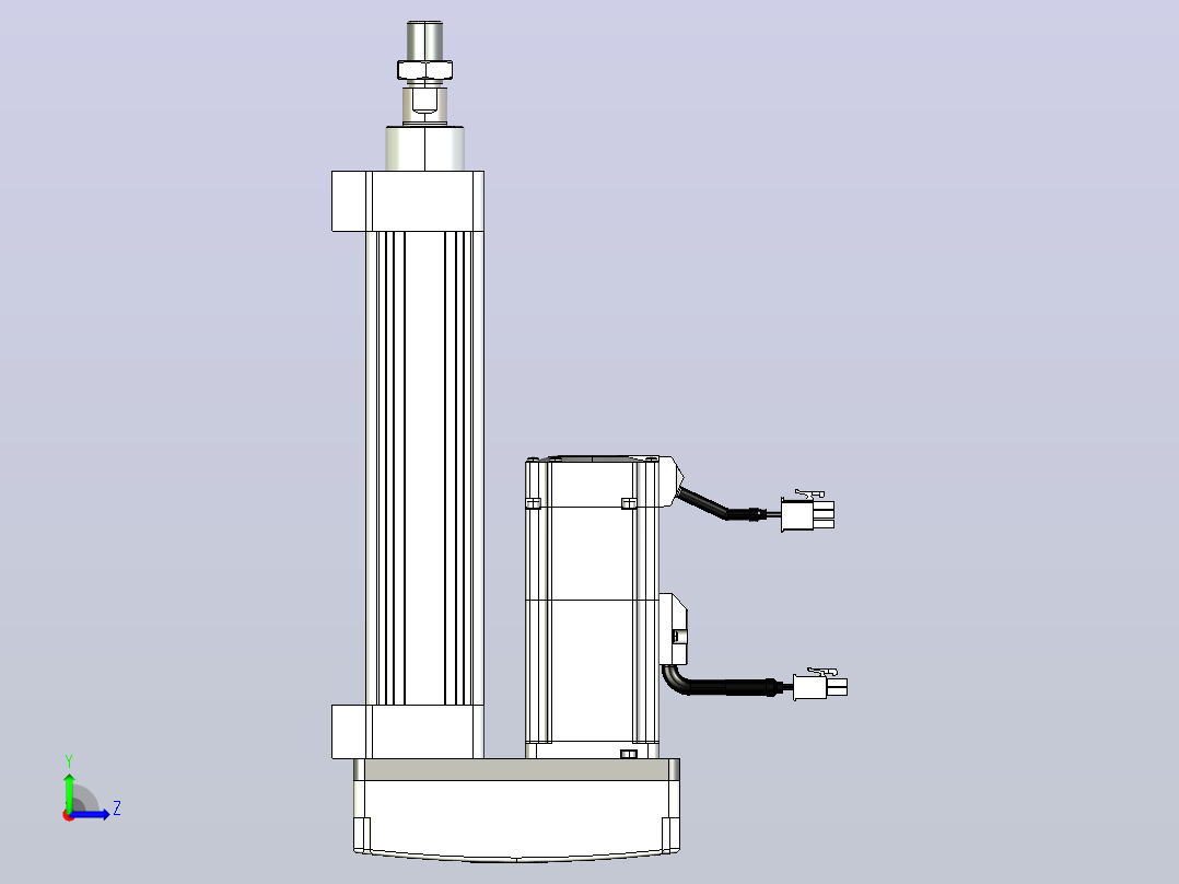 轻载电动缸TPA-ESR40-1210C-L100-MR-LB-W-P40-C3左视图