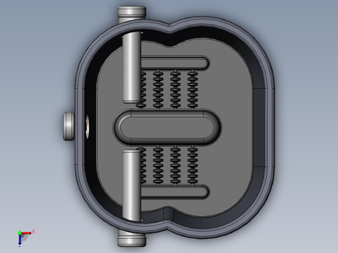足部按摩洗浴机设计(sw+cad+说明书)俯视图