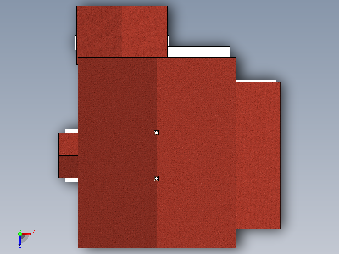 带车库的房子俯视图