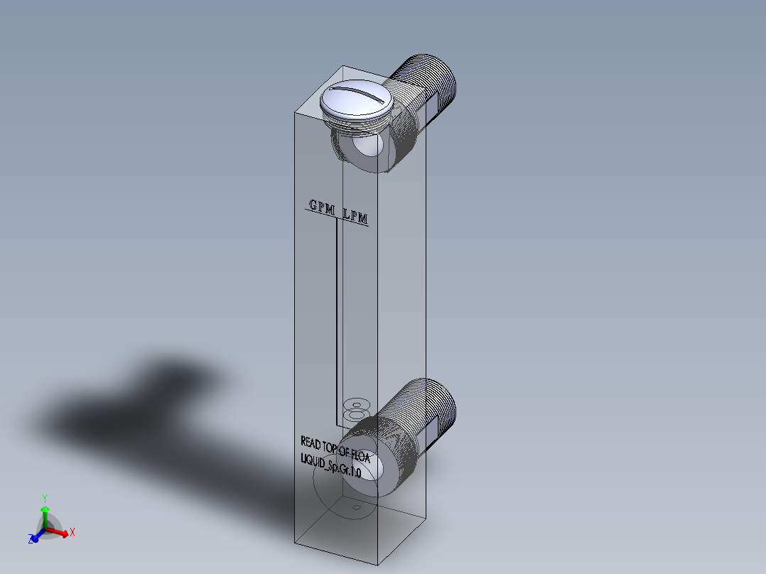 流量计3D模型主视图