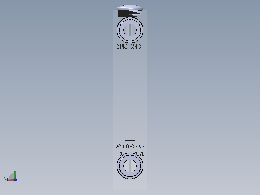 流量计3D模型后视图