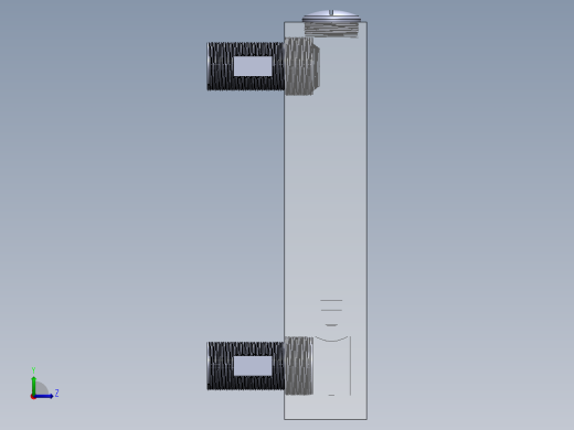 流量计3D模型左视缩略图
