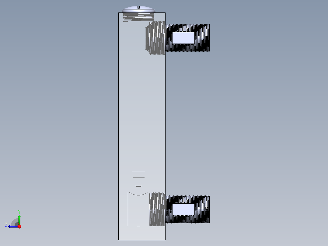 流量计3D模型右视图