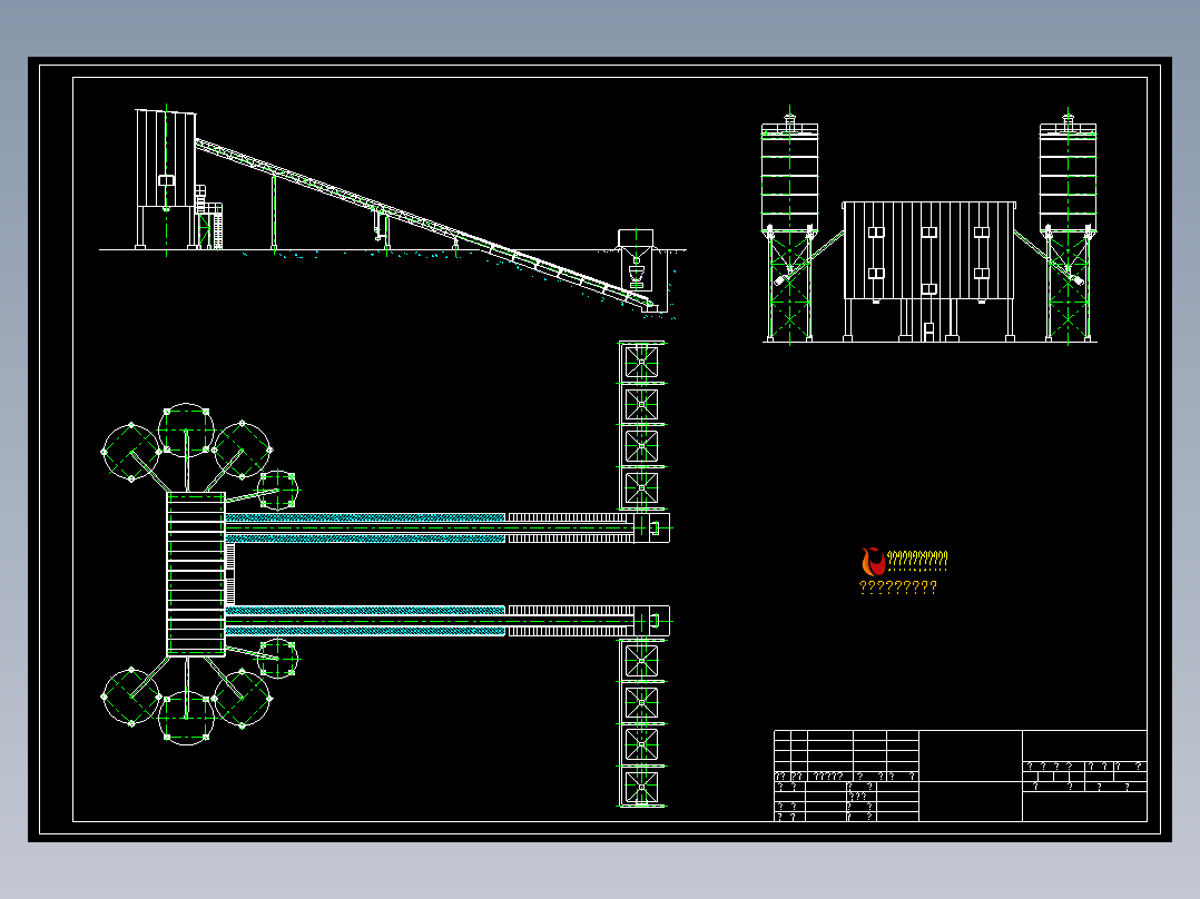 混凝土搅拌站布置总图