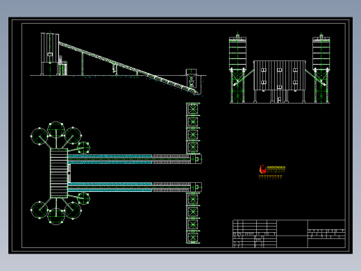 混凝土搅拌站布置总图